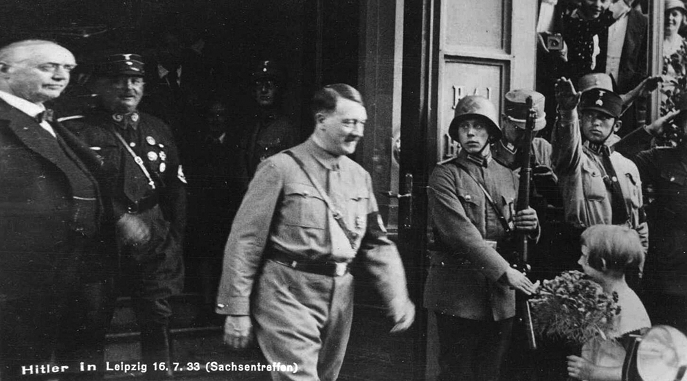 Adolf Hitler at the Sachsentreffen Gauparteitag Leipzig (regional party congress for Saxony) held in Leipzig